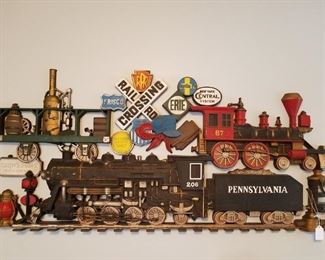 Early 1970s train wall art