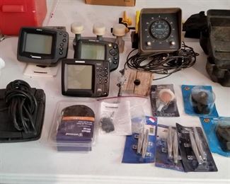 Fish finders and other items for boats