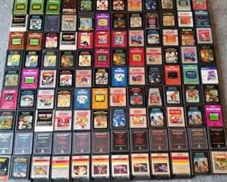 There are 108 Atari 2600 games shown in this picture