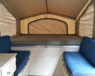 Inside the camper looking towardn the front