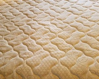 A close look at the top of the queen-size mattress