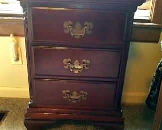 Three drawer nightstand