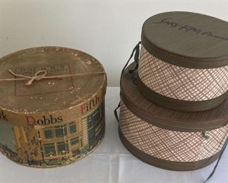 3 Vintage Hat Boxes