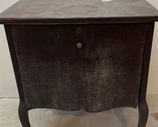 Antique Lamp Table With Drop Down Drawer