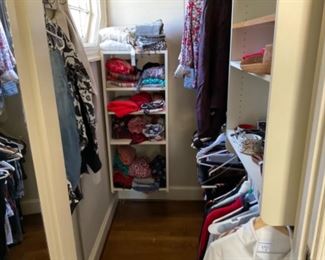 Lots of designer and upscale clothes