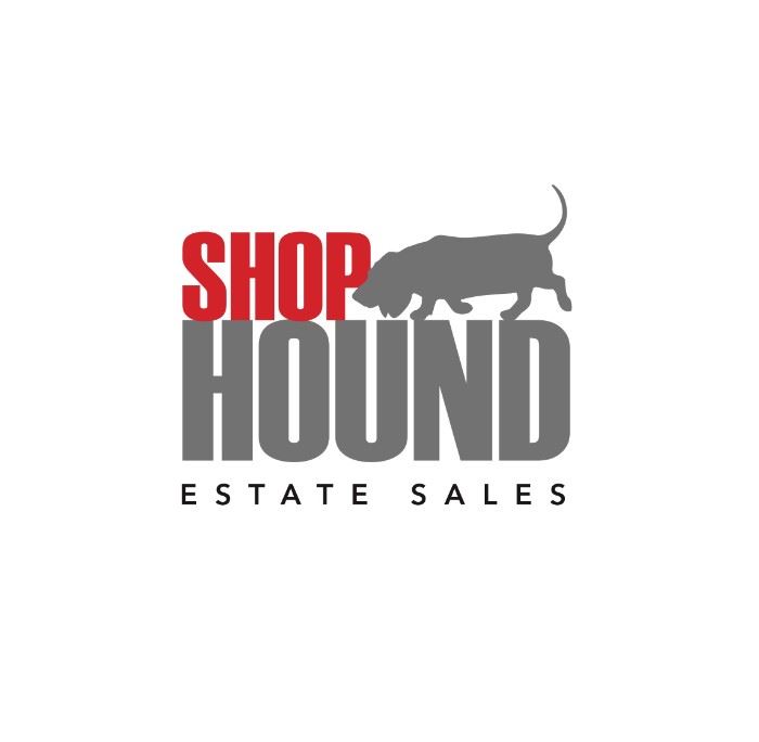 Hound gray logo with text small