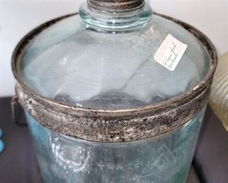 Antique glass kerosene fuel jug
