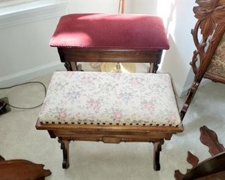 Antique storage benches 