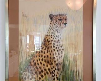 Original pastel painting of Cheetah