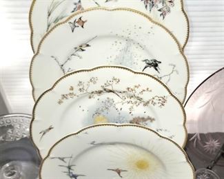 Haviland Limoges four season plates from the collection "Theatre des Saisons"