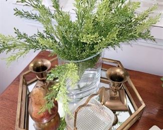 Decor. Brass candleholders