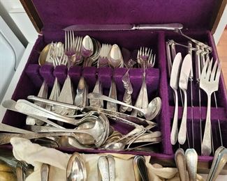 Approx. 230 piece set of silverplate flatware (around enough for 24 place settings!)