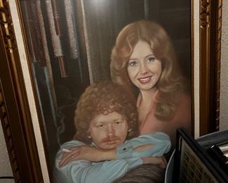 Portrait painting of red head siblings by Sue Gibbs