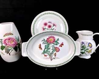 ANSM934 Portmeirion Tulip Vase, Jug, Serving Dishes