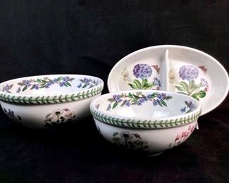 ANSM935 Portmeirion Mixing Bowls Divided Serving Tray