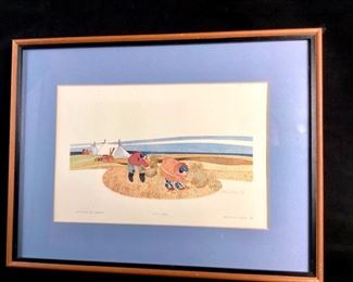 JMFO937 Rie Munoz Gathering Grass Signed Print