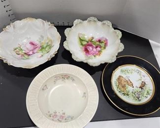 Decorative bowls (1 is Pfaltzgraff) Fitz & Floyd plate