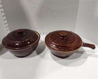 MarCrest ovenproof stoneware covered pot and bowl