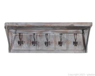 Rustic 5 Hook Coat Rack