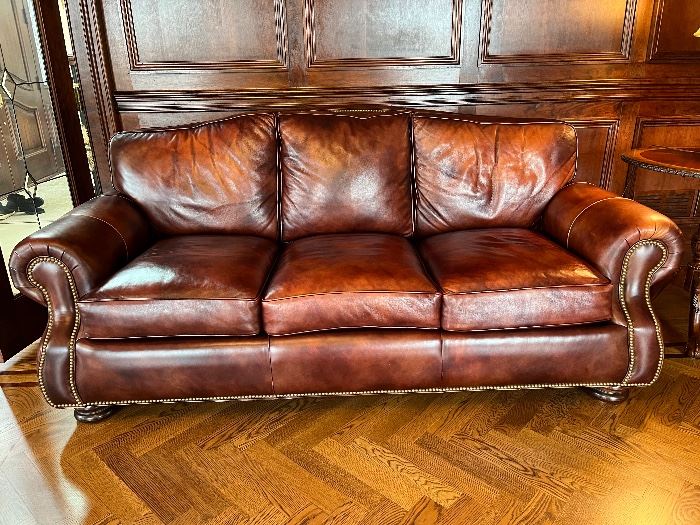 Hancock & Moore Journey leather sofa 87"W x 43"D x 39"H