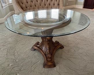 Round glass table 48" diameter