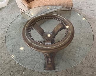 Round glass table 48" diameter