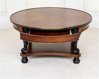 Hooker round wood coffee table 42" diameter