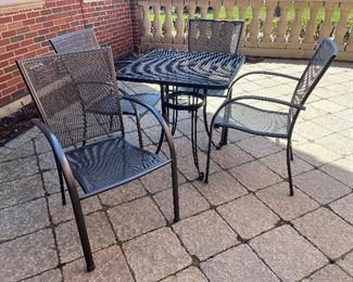Small patio table and 4 chairs