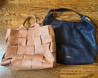 Iacucci basketweave and Rebecca Minkoff handbags