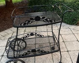 Metal patio cart