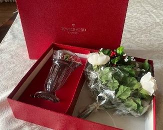Waterford vase and flowers boxed set