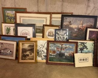 Art, Original art, Oil Paintings, Watercolor, Lithograph, Etchings, Engravings, Prints, Frames
of many sizes! 