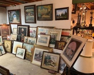 Art, Original art, Oil Paintings, Watercolor, Lithograph, Etchings, Engravings, Prints, Frames
of many sizes! 