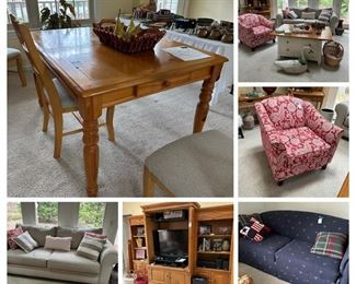 Living room and dining room furniture; Lazyboy sleeper sofa
