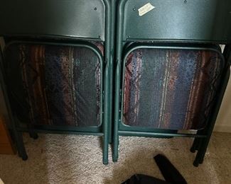 Card table and padded chairs