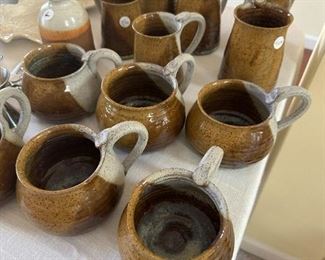 Beautiful pottery mugs.