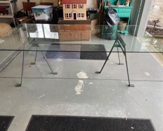 Mid century modern glass table 