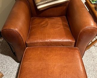 Cisco Leather Chair & ottoman