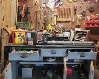 All the workbenches are also for sale as well as everything inside.
There are three workbenches available....