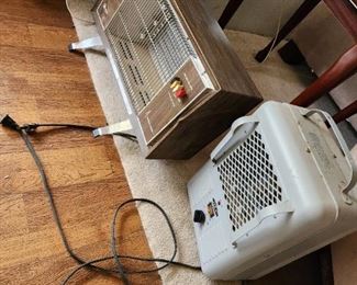 Three heaters, older dehumidifier, lots of fans for sale on the property