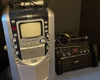 2 Karaoke Machines and Accompanying Microphones