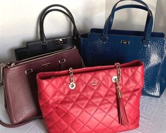 4 Kate Spade Bags Navy Blue, Red, Maroon,  Black