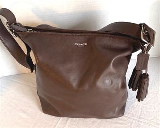 Coach Handbag Buttery Soft Chocolate Brown Leather