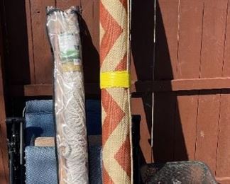 Cotton Hammock, Zero Gravity Chair, End Table, and Patio Rug