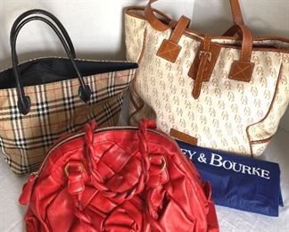 Dooney Bourke Large Tote, Burberry Tote,  Valentino Garavani Handbag