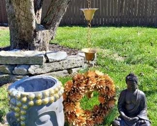 Garden Butterflies, Mushrooms, Wreath, and Budda
