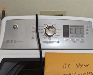 GE Washer Model No. GTW685BSLWS; Serial No. TM979420G