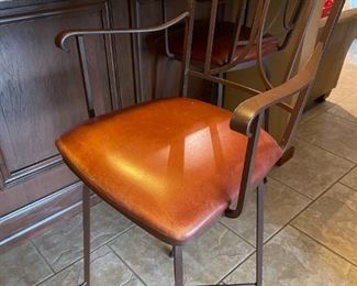4 bar height stools made by Charleston Forge.  Very heavy and well constructed.