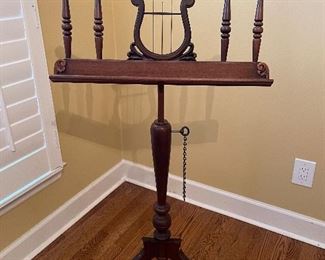 antique wooden music stand