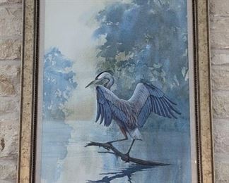 Jim Gray numbered print  "Settling to Fish"